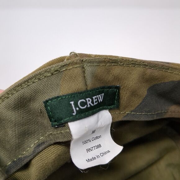 J. Crew Cadet Army Cap Camouflage Medium Lightweight Distressed Cotton - Picture 8 of 8